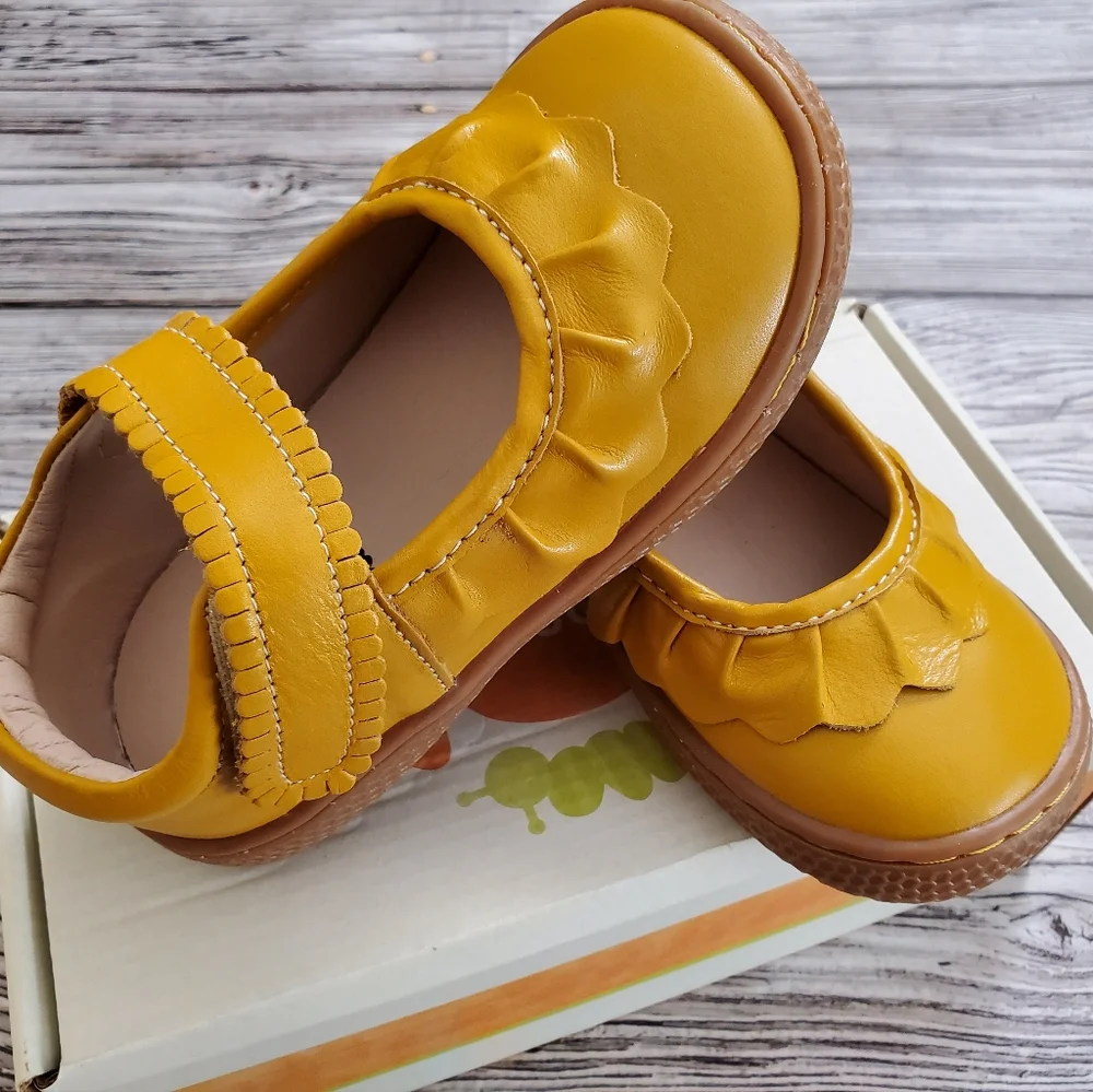 Livie and Luca Ruche Mary Jane Shoes Butterscotch NIB - Picture 3 of 12